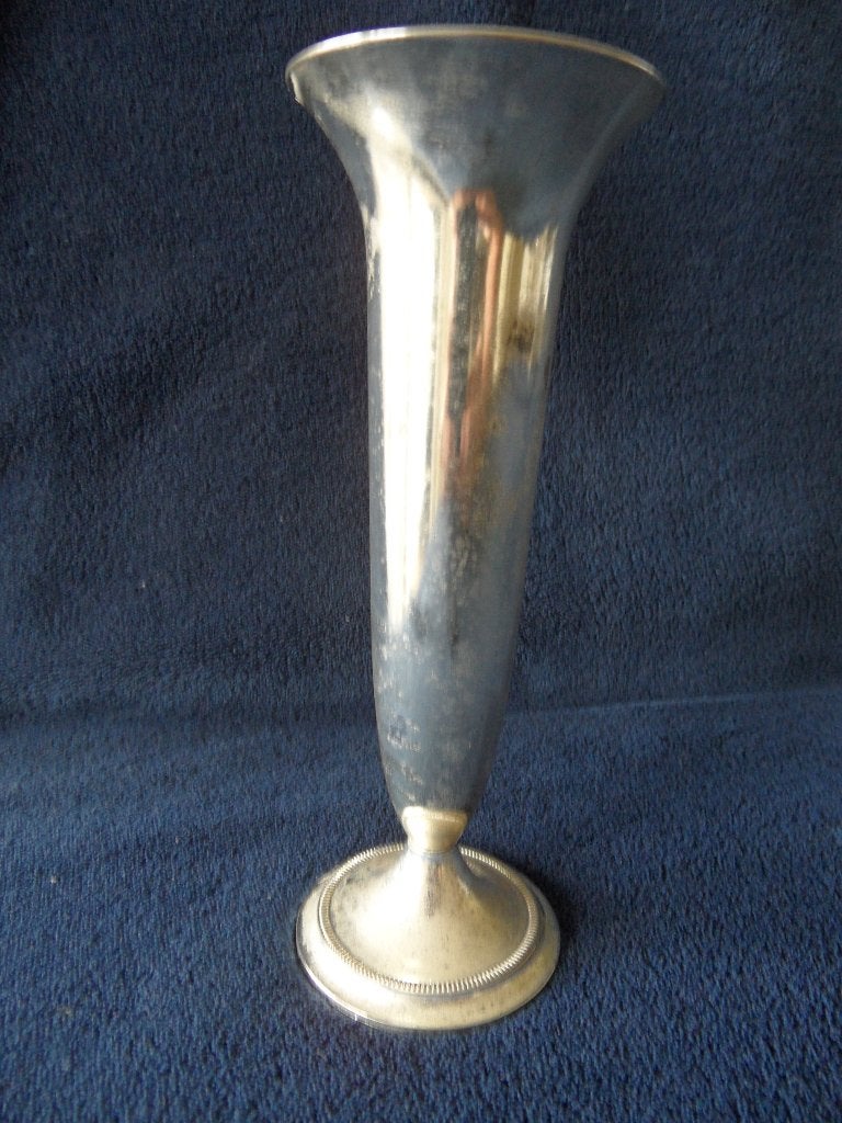 vintage verzilverd vaasje BMF - solifleur vaasje, Ophalen of Verzenden