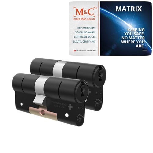 M&C Matrix zwarte cilinder 2x gelijksluitend SKG***, Niet ingevuld, Niet ingevuld, Niet ingevuld