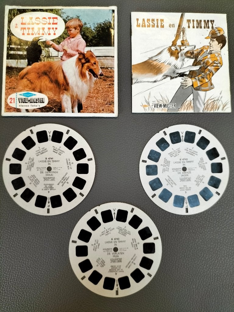 Viewmaster Lassie & Timmy - B 474, Ophalen of Verzenden, Gebruikt
