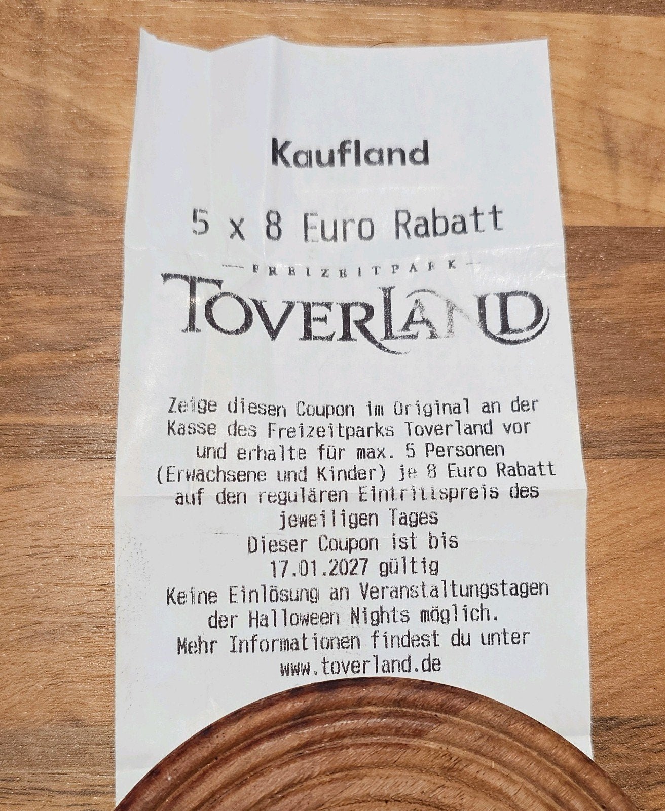 €40 korting Toverland, Drie personen of meer, Kortingsbon, Pretpark