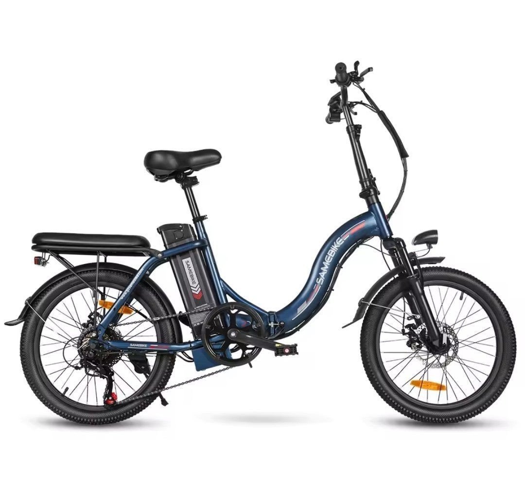 SAMEBIKE Opvouwbare E-bike.  20-inch. zwart- wit- d.blauw, Fietsen en Brommers, 20 inch of meer, Versnellingen, Nieuw, Totaal opvouwbaar