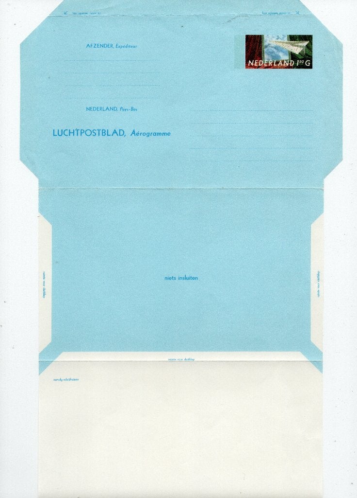 Postwaardestuk - Aérogramme Nederland 1.20 G. Geuzendam 32, Postzegels en Munten, Brieven en Enveloppen | Nederland, Ophalen of Verzenden