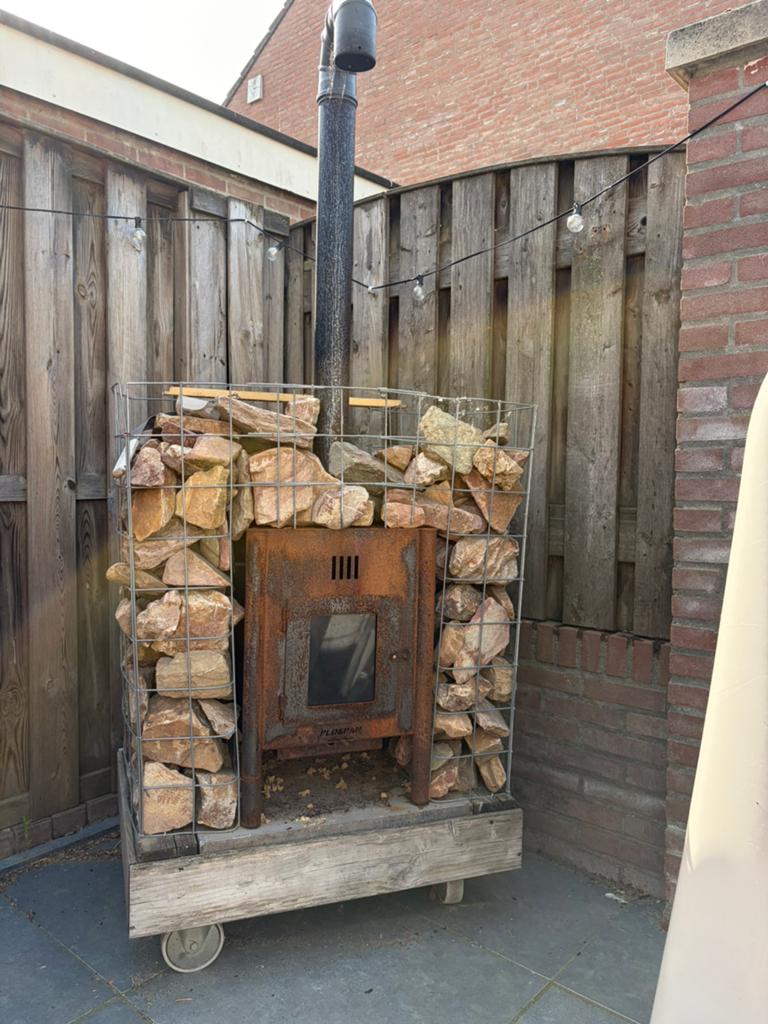 Palletkachel voor buiten, Minder dan 3 m³, Ophalen
