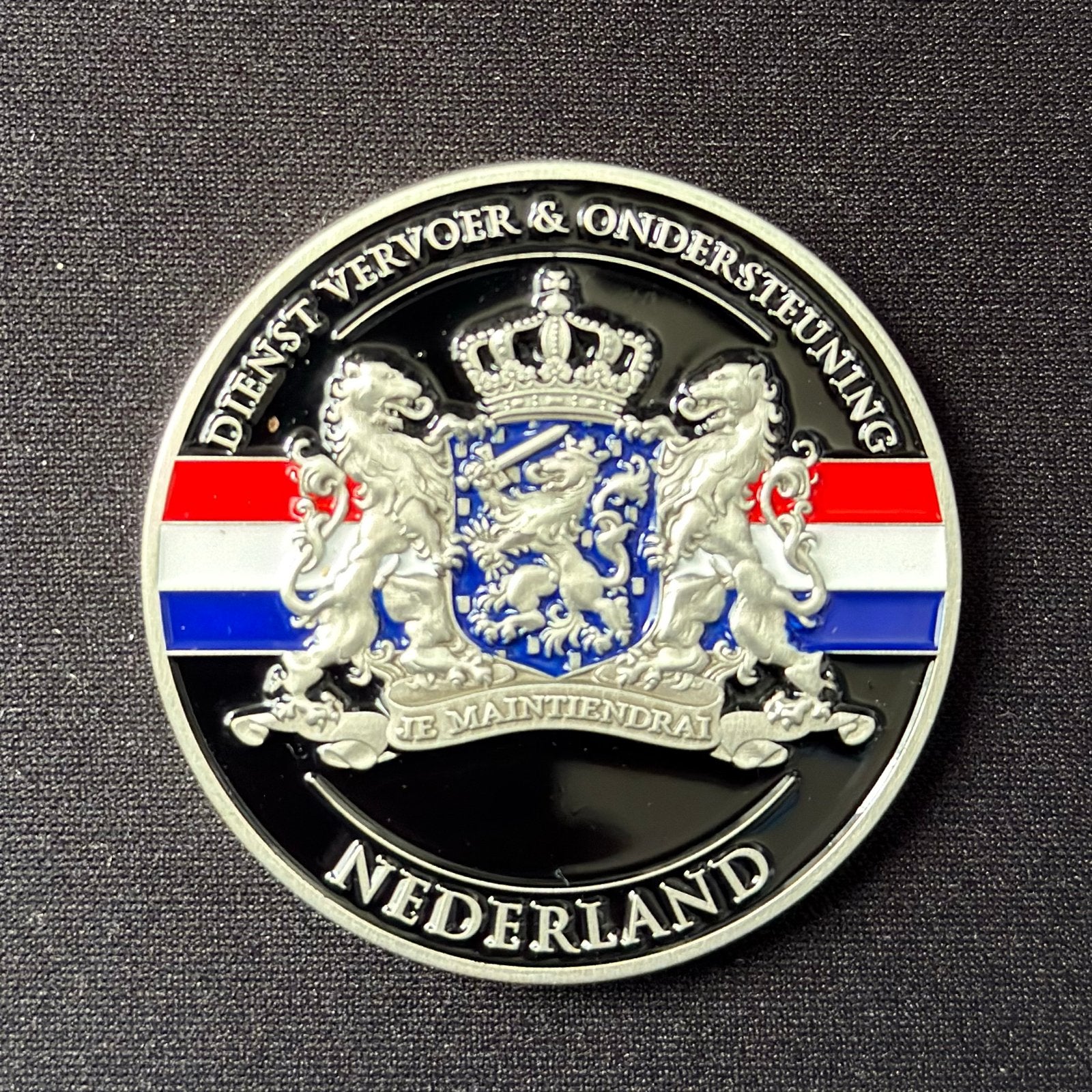 Challenge Coin Dienst Vervoer & Ondersteuning Nederland, Ophalen of Verzenden, Overige materialen, Nederland