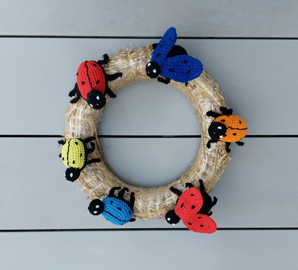 Krans met lieveheersbeestjes (school - seizoentafel), Krans, Nieuw, Natuurlijk materiaal, Ophalen