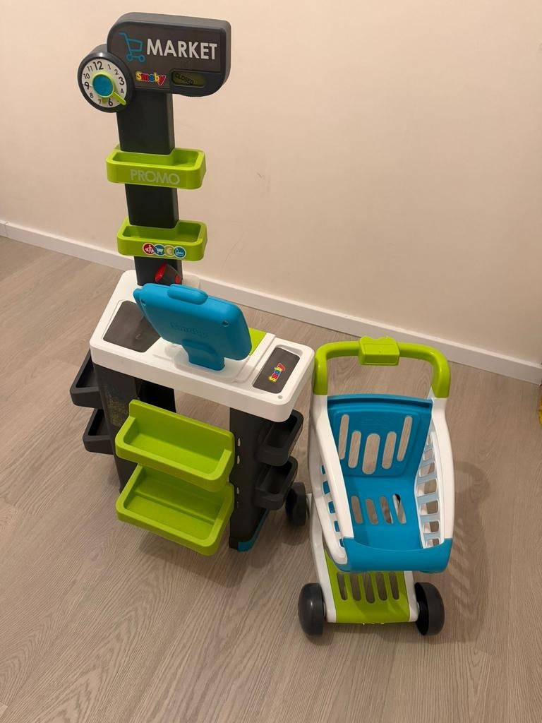Supermarkt met Winkelwagen - Speelgoed, Ophalen of Verzenden, Gebruikt, Jongen of Meisje