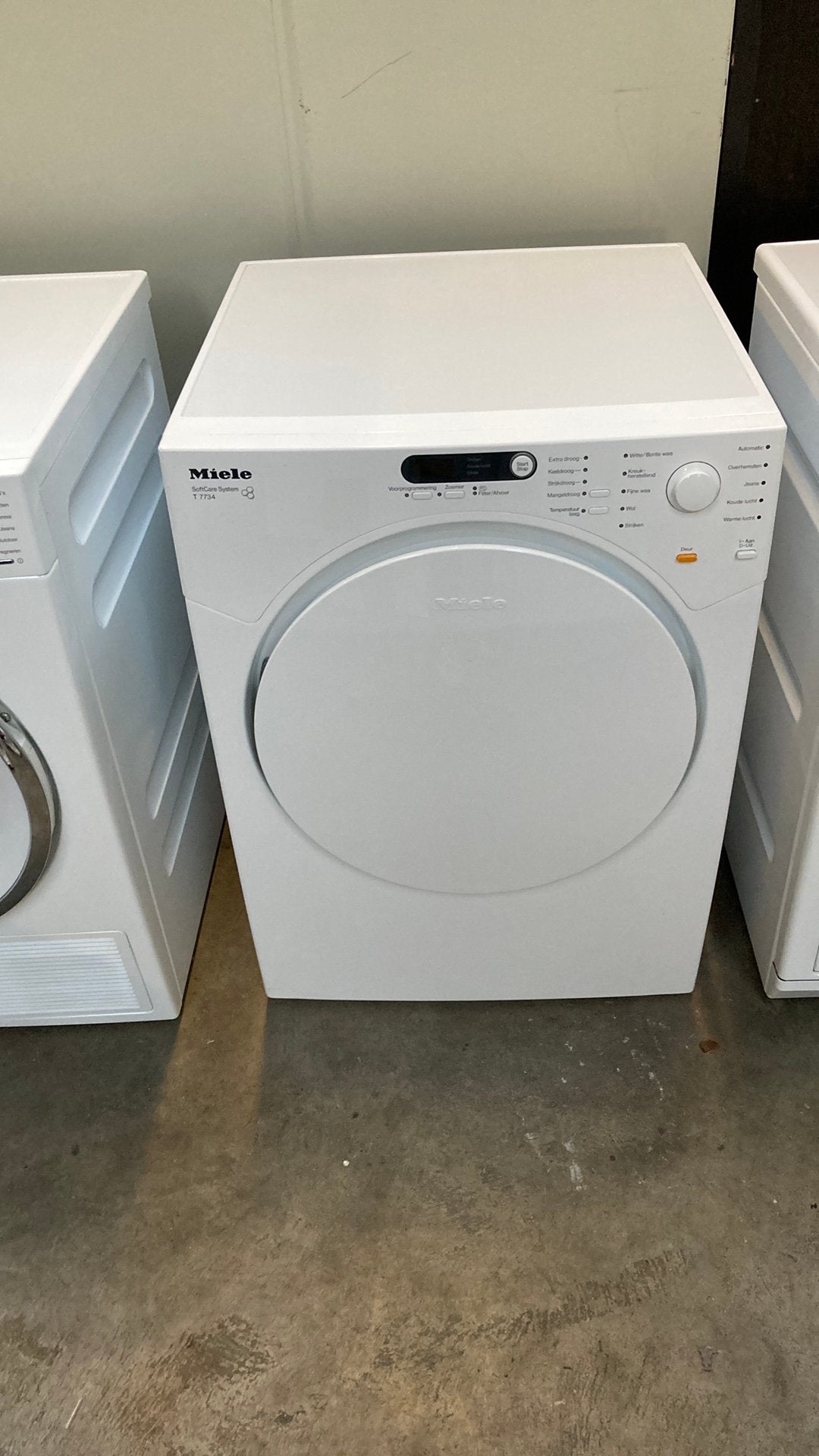 Miele luchtdroger met slang 7 kilo, Ophalen, 6 tot 8 kg, Luchtafvoer, Zo goed als nieuw