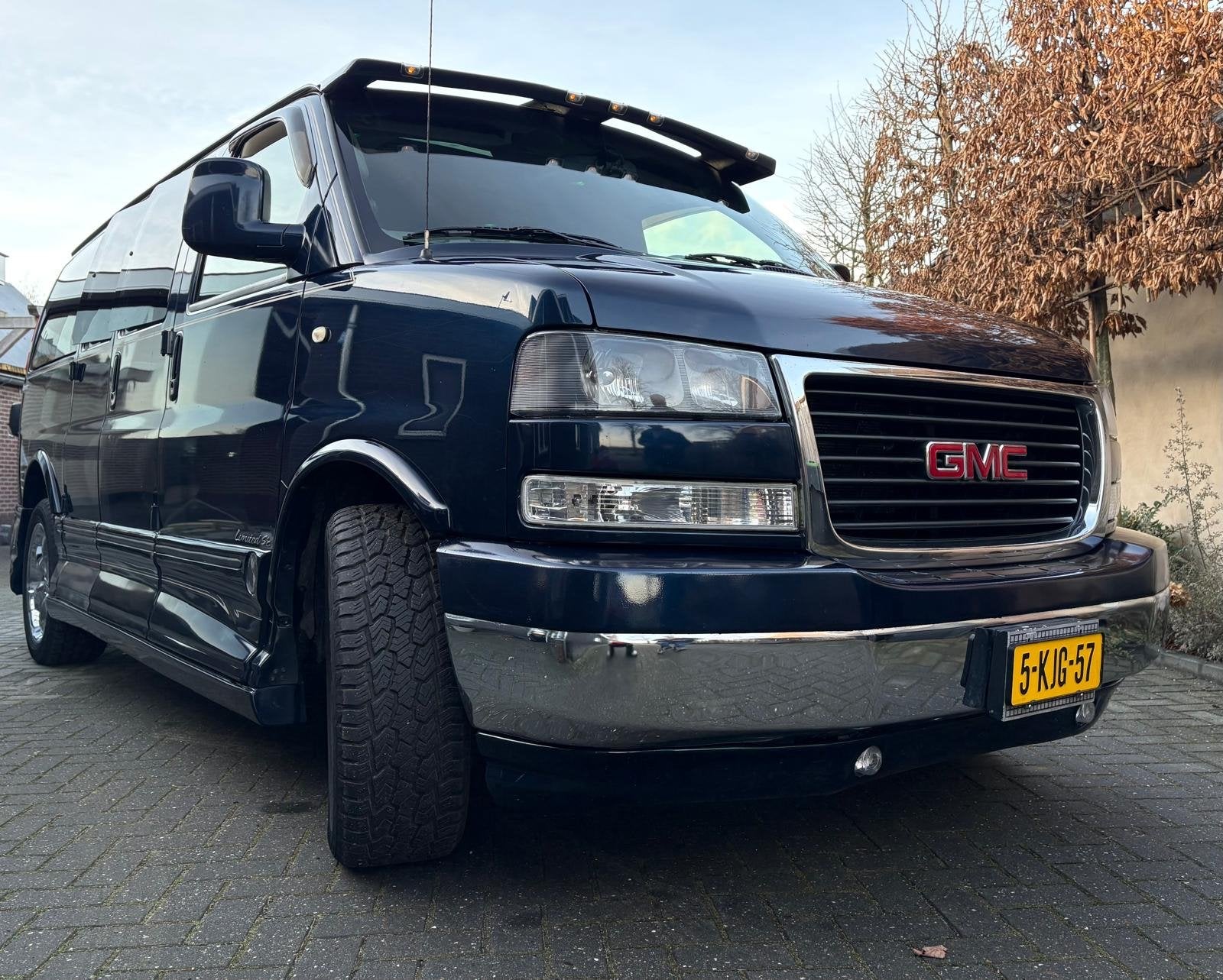 GMC 2005 Blauw, Auto's, GMC, Particulier, Savana, LPG, Automaat, Geïmporteerd, Blauw, Beige, Leder, Vierwielaandrijving, Ophalen