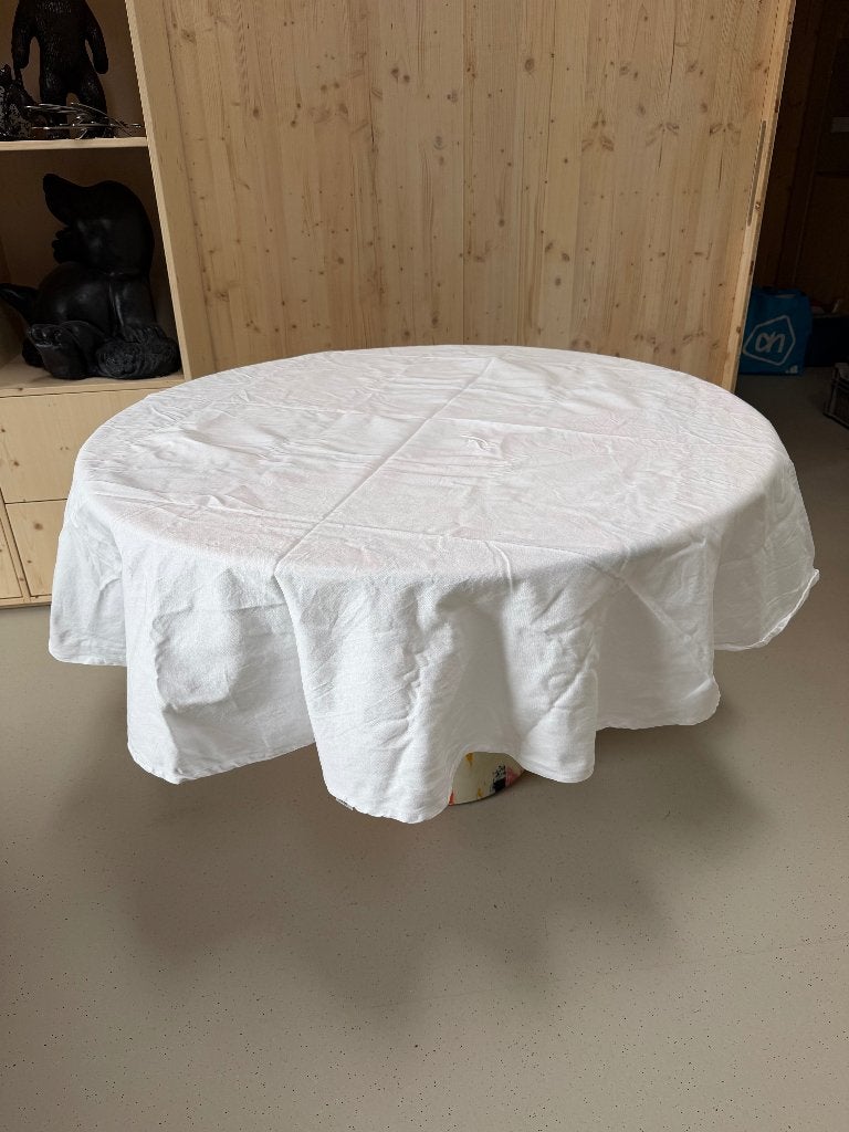 Tafellakens wit rond 180 cm 12 stuks, Ophalen, 180 cm, Rond, Nieuw
