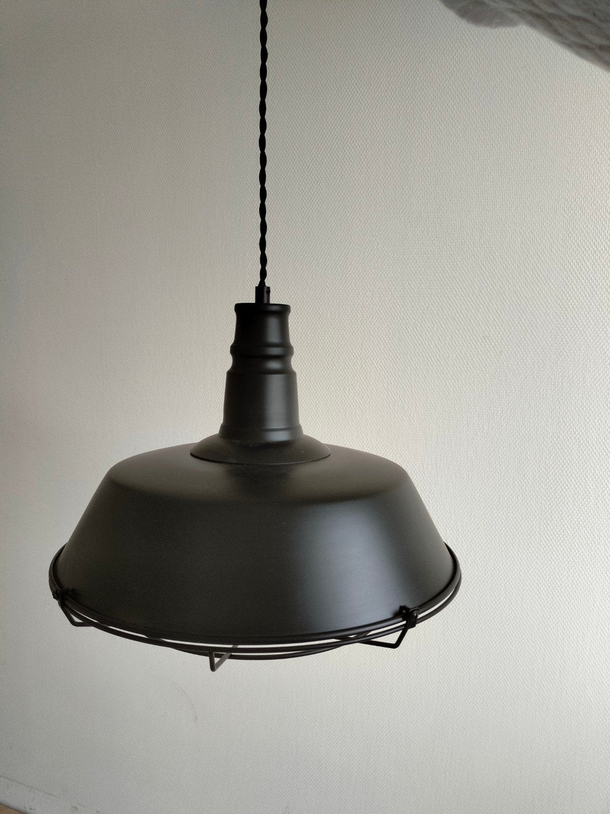 Nieuwe industriële hanglamp met kooi, Ophalen of Verzenden, Nieuw, Metaal, Industrieel