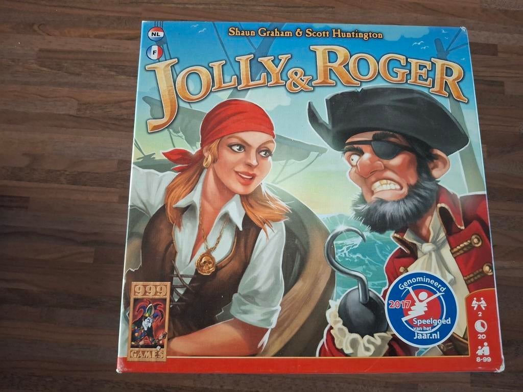 Jolly & Roger Bordspel - Piratenavontuur, Een of twee spelers, Ophalen of Verzenden, Zo goed als nieuw, 999 Games