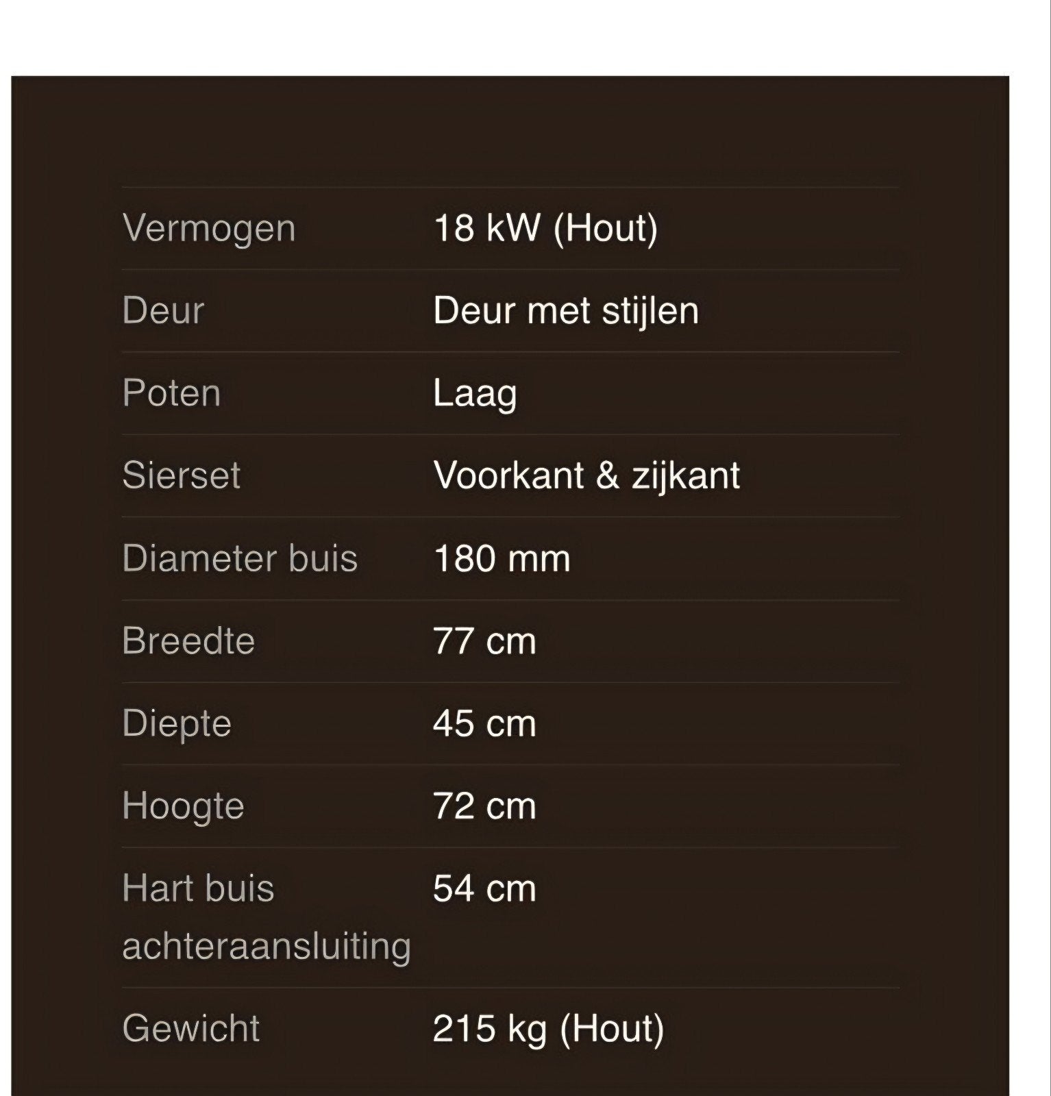 Laxevaags Versailles Houtkachel 18 kW, Ophalen, Gebruikt, Houtkachel, Vrijstaand