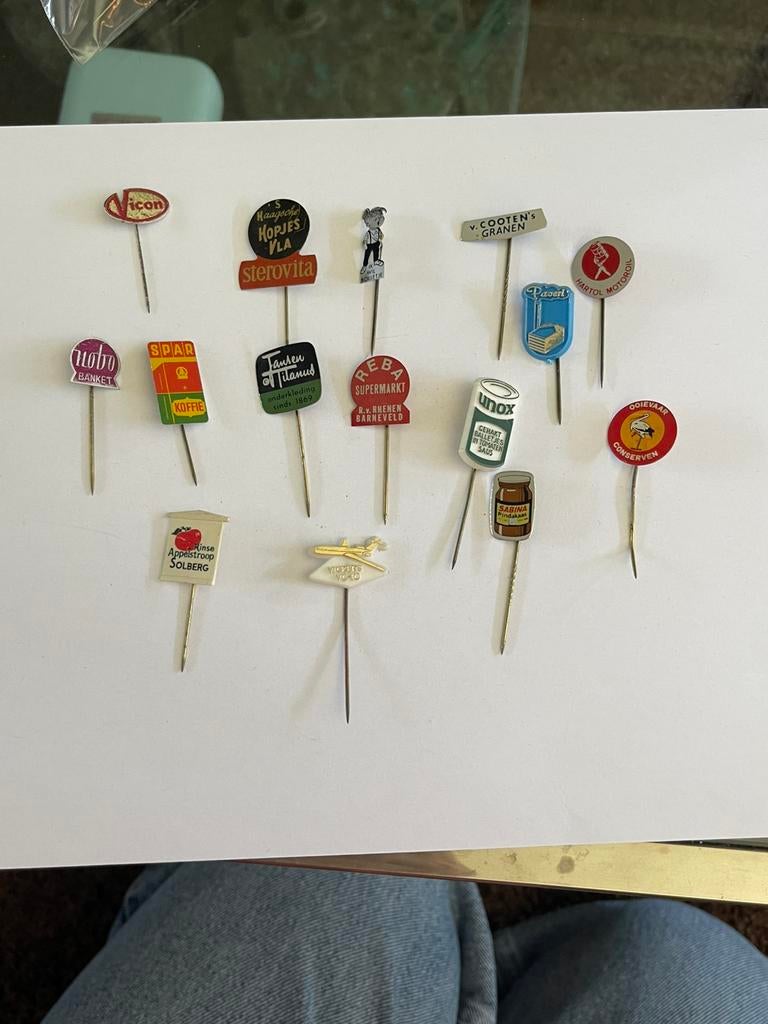 Vintage jaren ‘60’speldjes set 8, Ophalen of Verzenden, Zo goed als nieuw, Overige onderwerpen