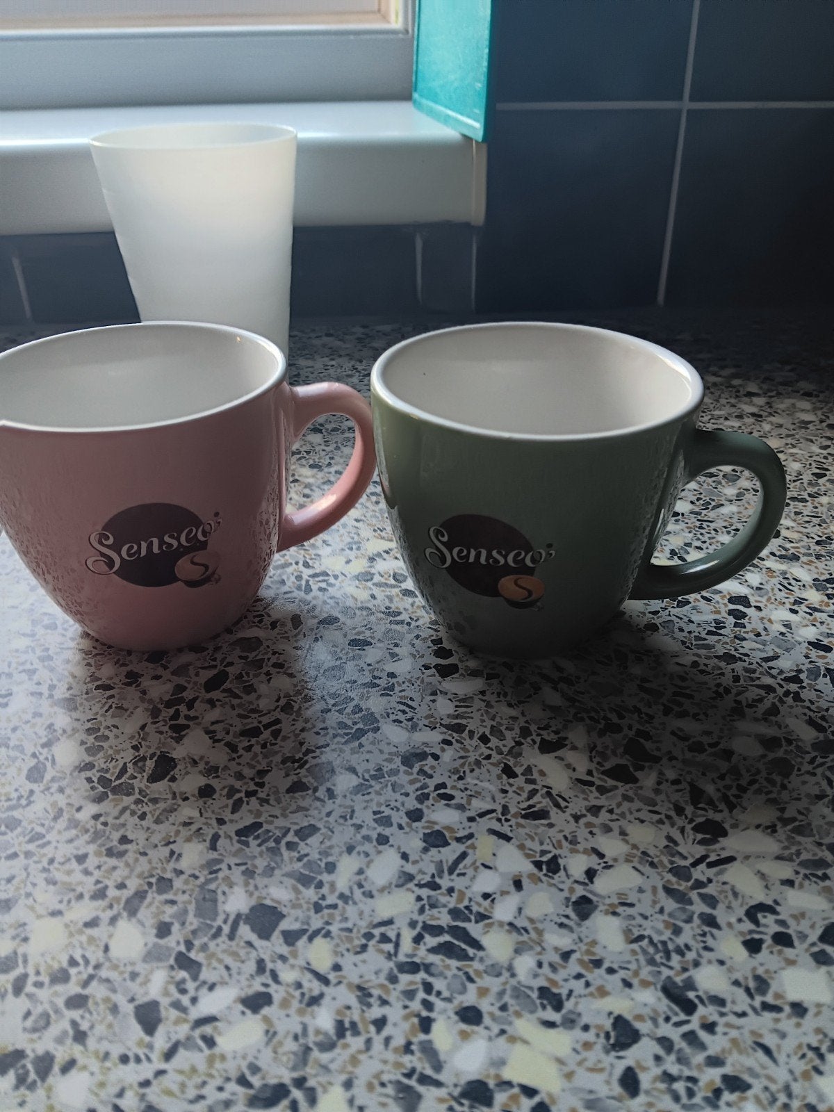 Douwe egberts Senseo kopjes - set van 2, Ophalen, Gebruikt, Overige merken, Keramiek