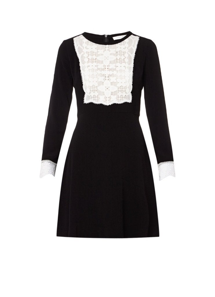 Sandro Seira zwart jurk tuniekjurk met gehaakte afwerking 38, Kleding | Dames, Maat 38/40 (M), Zwart, Sandro, Nieuw
