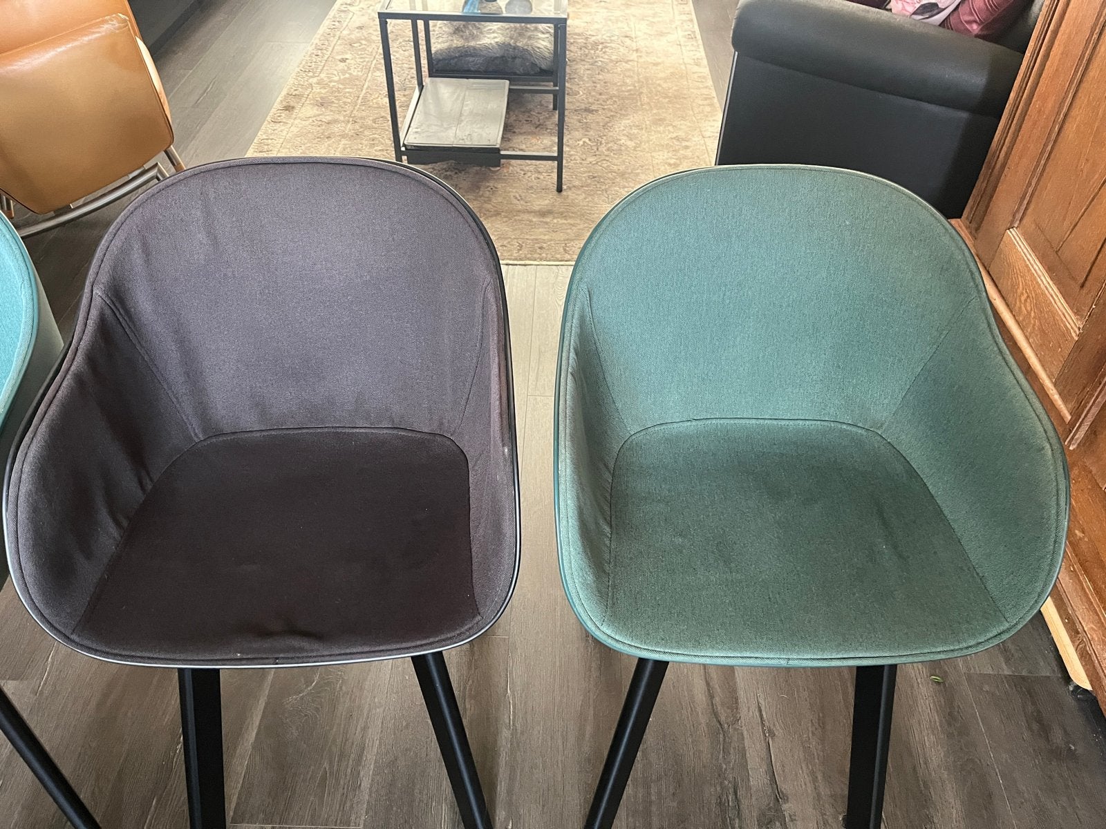 Set van 4 Hay ac22 kuipstoelen - Fall green en zwart, Ophalen, Gebruikt, Overige kleuren, Modern strak