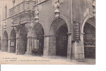 Ansichtkaart 	Annecy (Frankrijk)	Hôtel de Sáles, Verzenden, Voor 1920, Ongelopen, Frankrijk