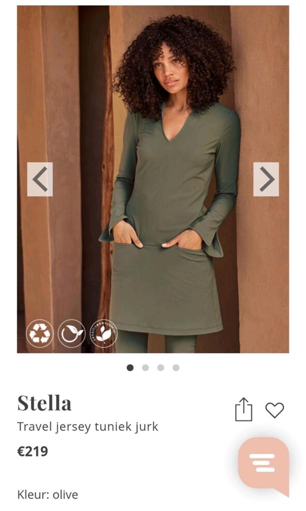 Olijfgroen jurkje tuniek stella ladress la dress mt m, Kleding | Dames, Jurken, Maat 38/40 (M), Verzenden, Zo goed als nieuw, LaDress