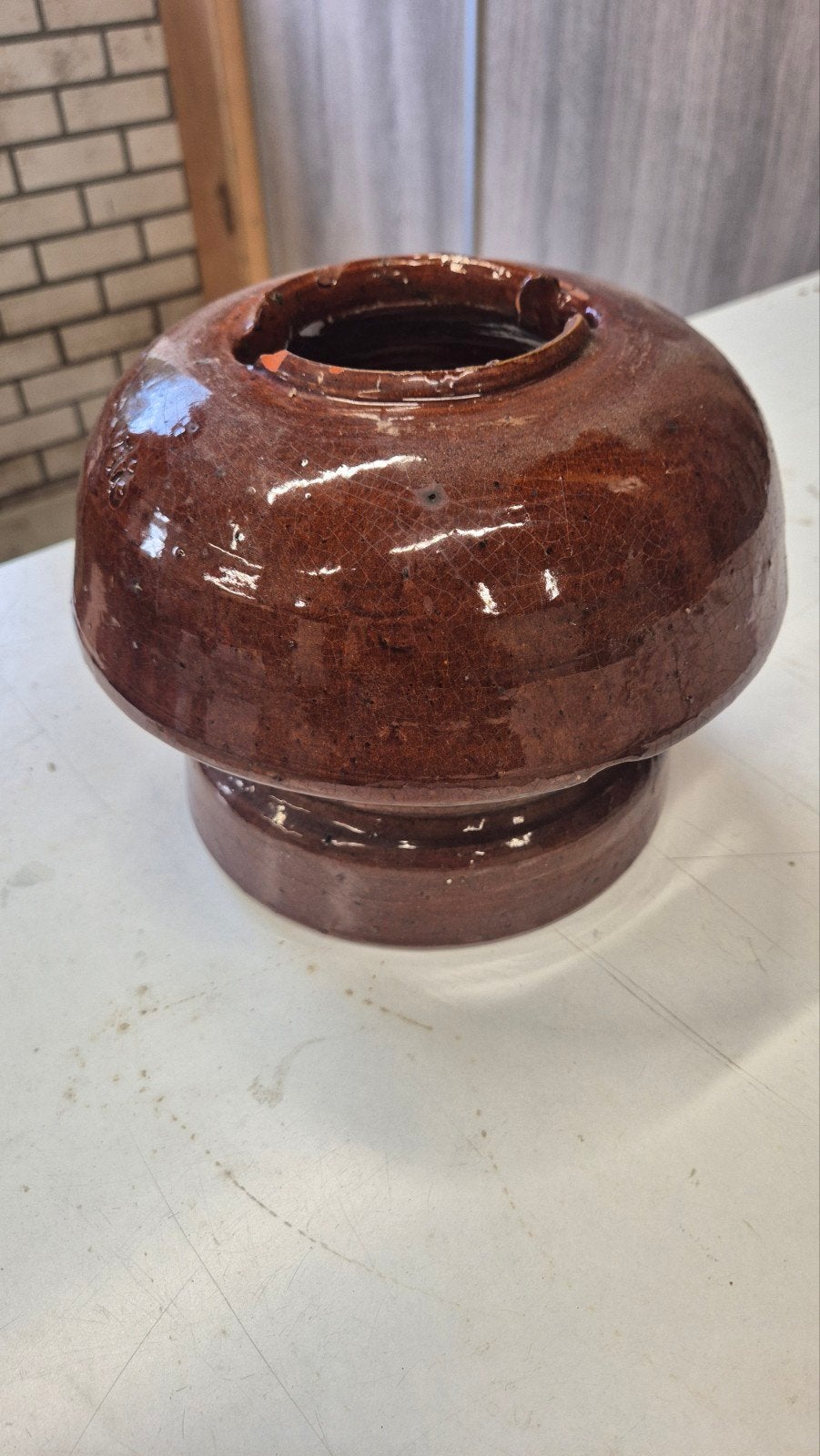 Keramische Schoorsteenkap (zonder veegknop), Ophalen of Verzenden, Gebruikt