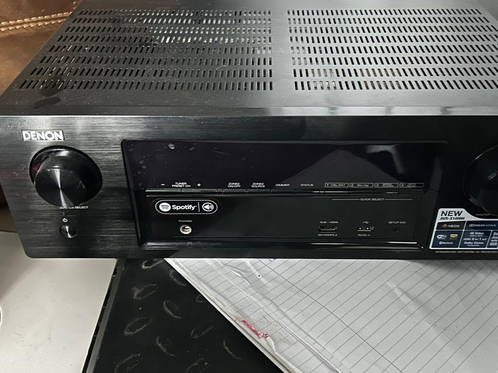 Denon AVR-X1400H 7.2-kanaals AV-receiver, Ophalen, Gebruikt, Denon, 120 watt of meer