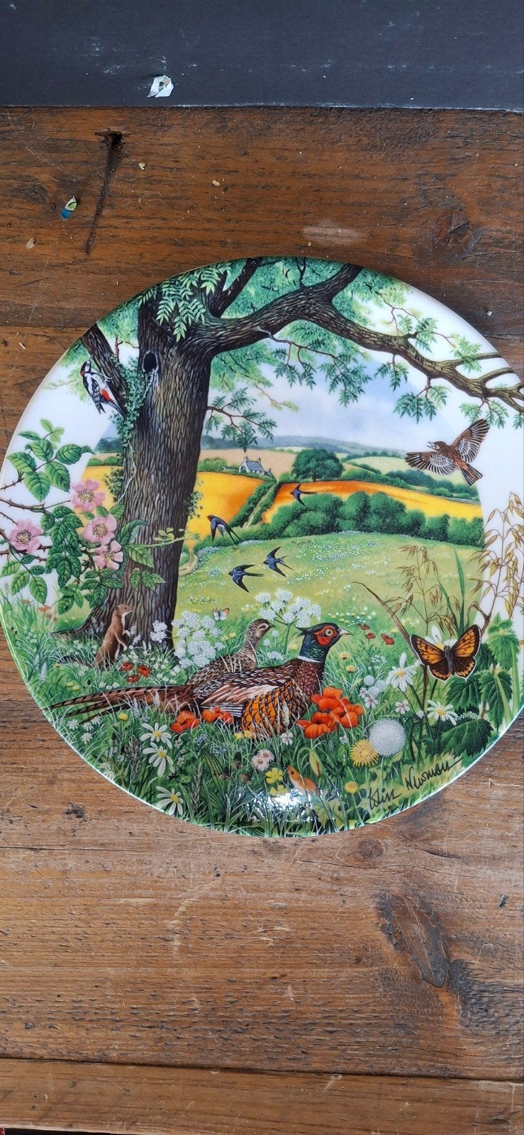 Vintage Wedgwood Meadows & Wheatfields verzamelbord, Ophalen of Verzenden