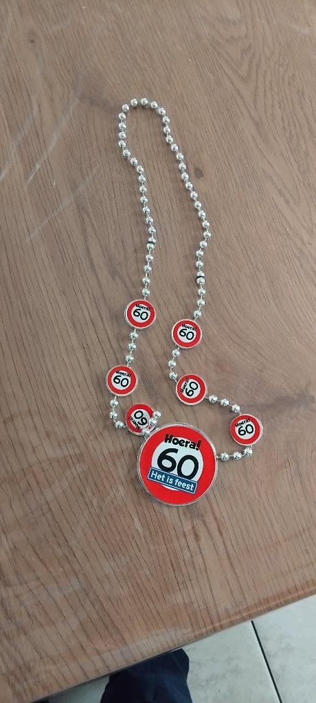 ketting 60 jaar, Ophalen of Verzenden, Gebruikt, Versiering, Verjaardag