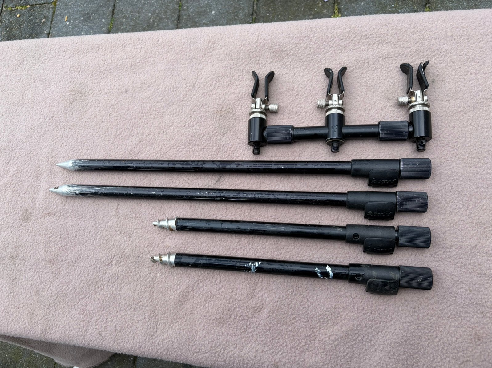 Fox black label banksticks + adjustable buzz bar, Ophalen of Verzenden, Gebruikt, Overige typen