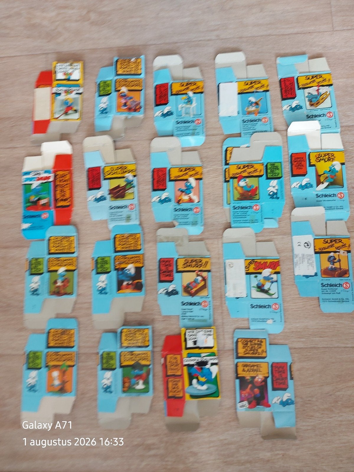 smurfen doosjes leeg oud model, Verzamelen, Smurfen, Verzenden, Gebruikt, Verschillende Smurfen