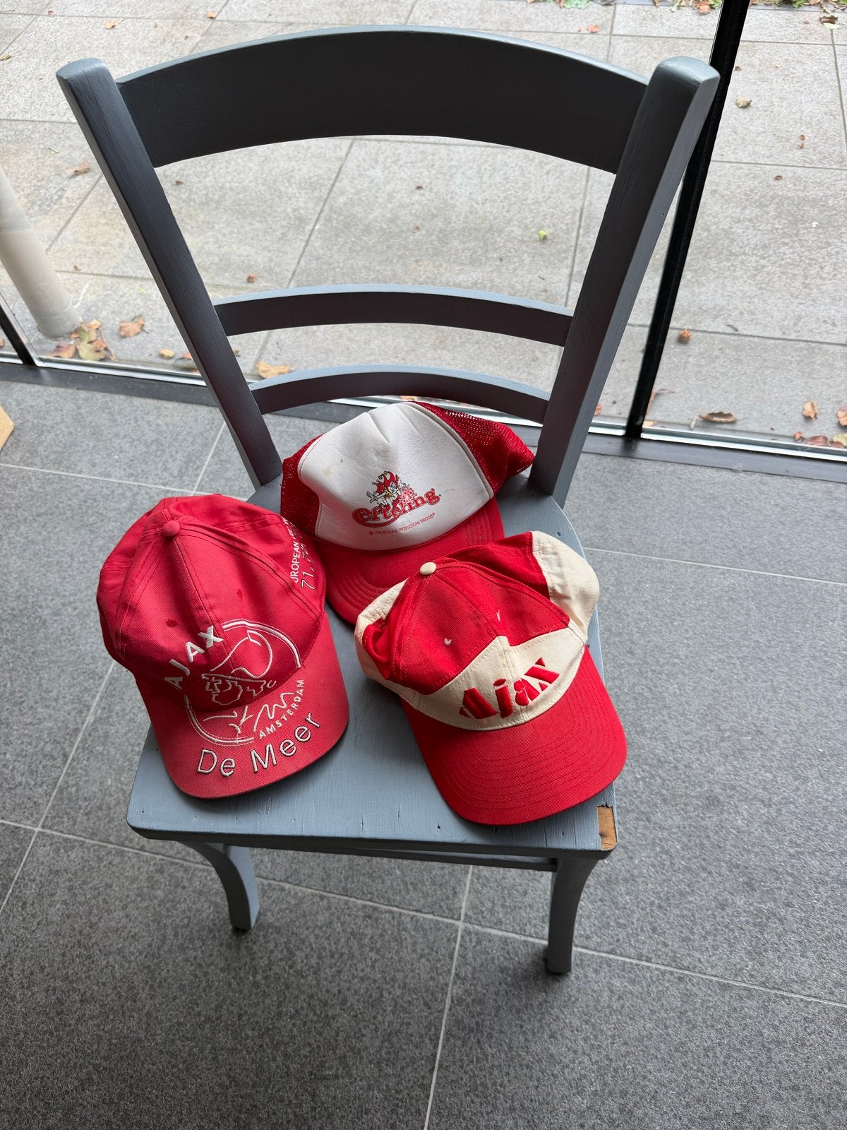 Set van 3 Ajax petten en 1 Cröning pet, Ophalen of Verzenden, Gedragen, One size fits all, Pet