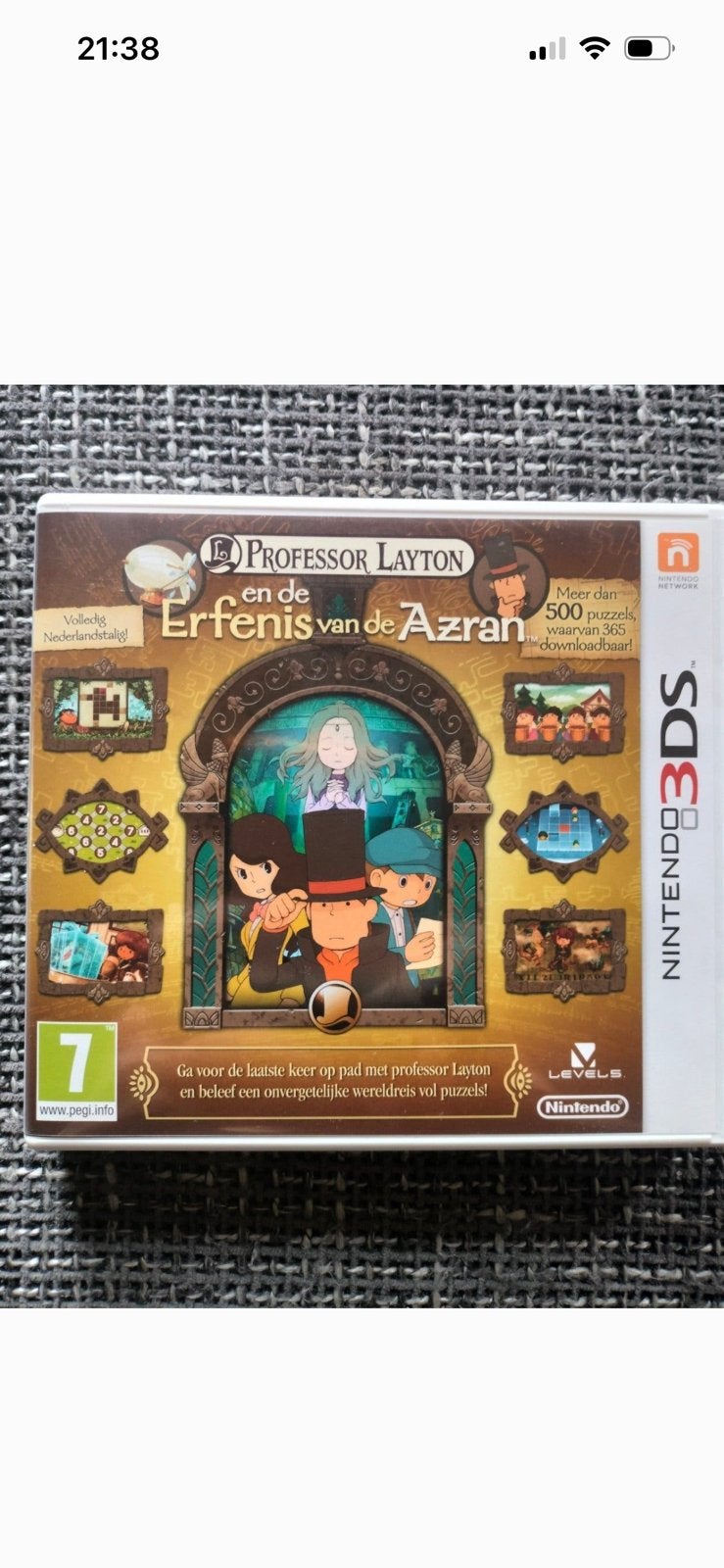 Gezocht lege case doos professor layton en de erfenis van, Spelcomputers en Games, Ophalen, Puzzel en Educatief, 1 speler, Zo goed als nieuw
