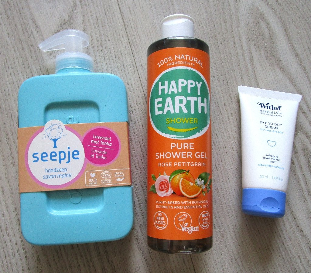 Natuurlijke Verzorgingsset – Seepje, Happy Earth & Witlof, Ophalen of Verzenden, Nieuw, Bodylotion, Crème of Olie