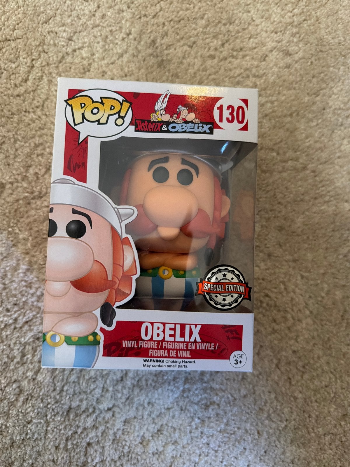 Funko Pop! Asterix & Obelix - Obelix #130 Special Edition, Ophalen of Verzenden, Nieuw
