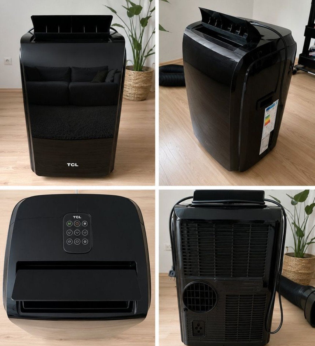 TCL Mobiele Airco TAC-09CPB/KB Zwart - 9000 BTU, Ophalen, Timer, Minder dan 60 m³, 3 snelheden of meer