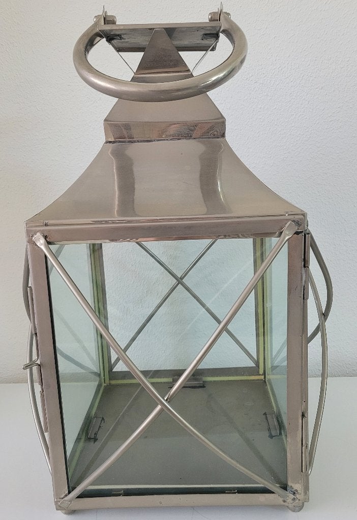 Grote metalen lantaarn, Ophalen, Gebruikt, Lantaarn, 50 cm