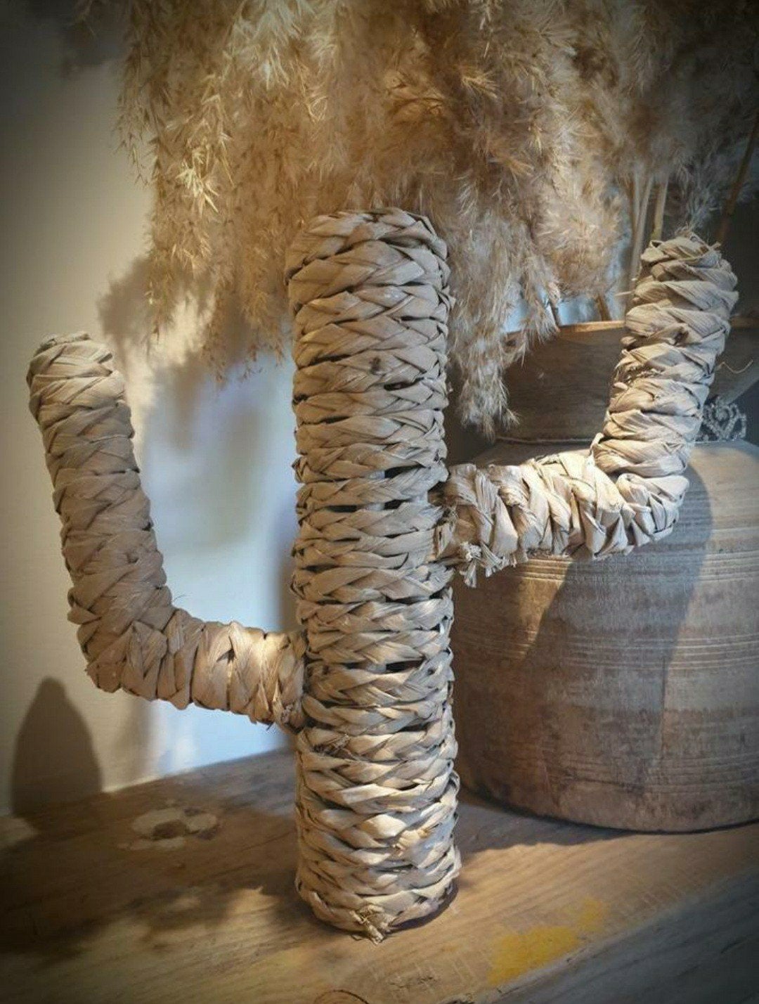 Rotan decoratie cactus - bohemian  - boho - japandi, Ophalen of Verzenden, Nieuw