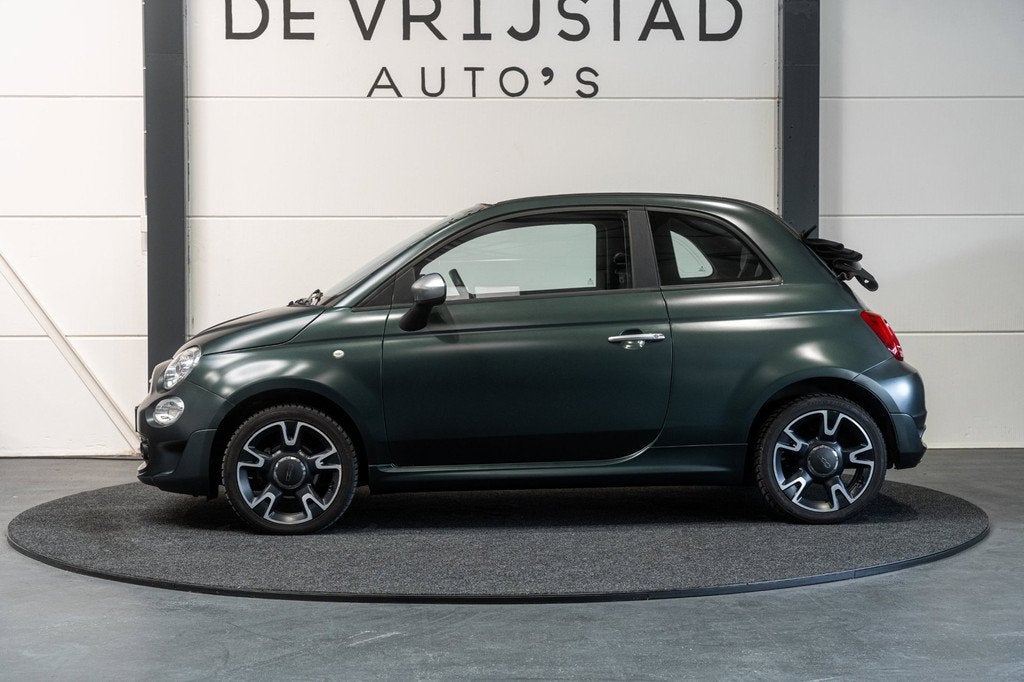 Fiat 500 C 1.2 Sport CABRIO mat groen VOL!, Auto's, Gebruikt, 4 cilinders, 4 stoelen, Bedrijf