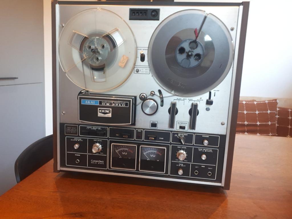 Akai GX-221D Bandrecorder - Vintage Audio, Ophalen, Bandrecorder, Met banden