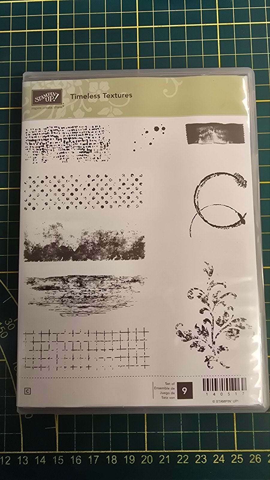 stampin up stempelset timeless textures, Ophalen of Verzenden, Gebruikt, Clearstamp