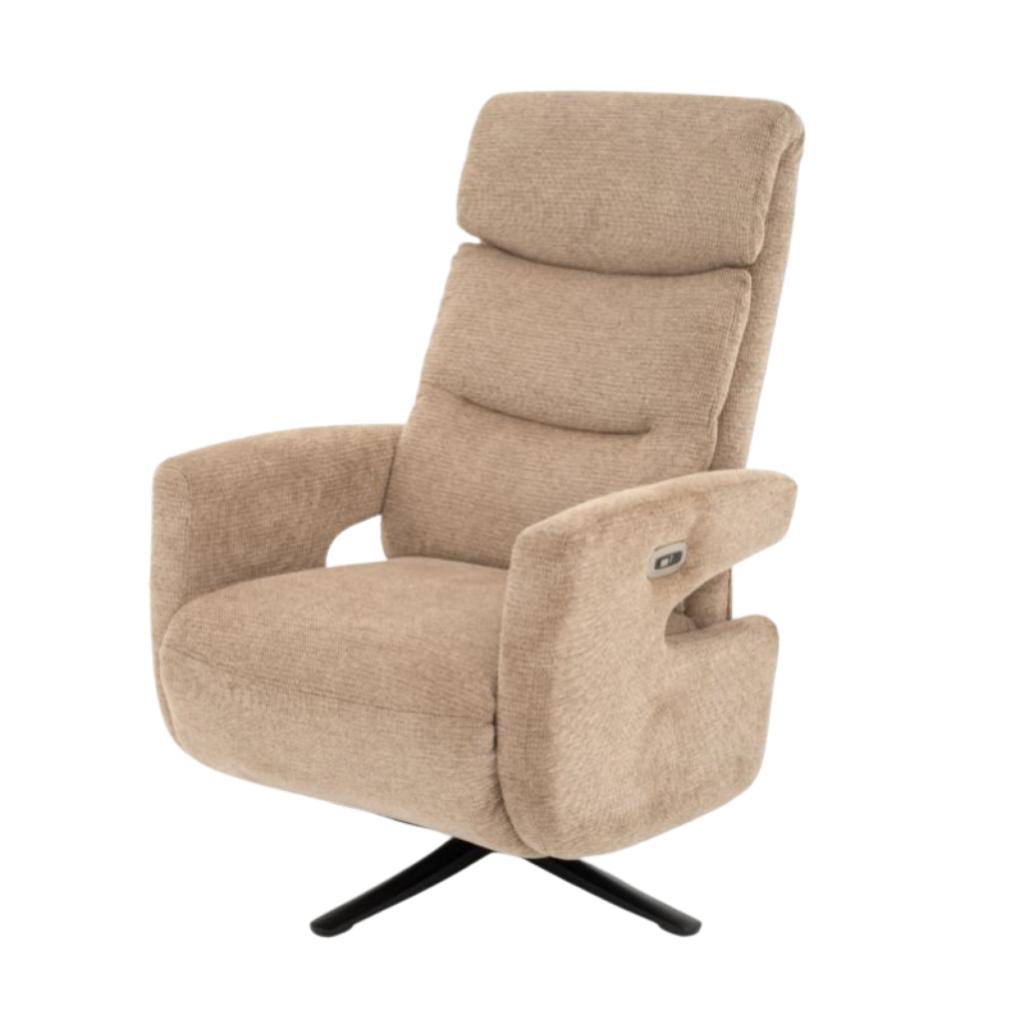 Relaxfauteuil Dinant met een of dubbele motor, Minder dan 75 cm, Nieuw, Ophalen of Verzenden, Stof