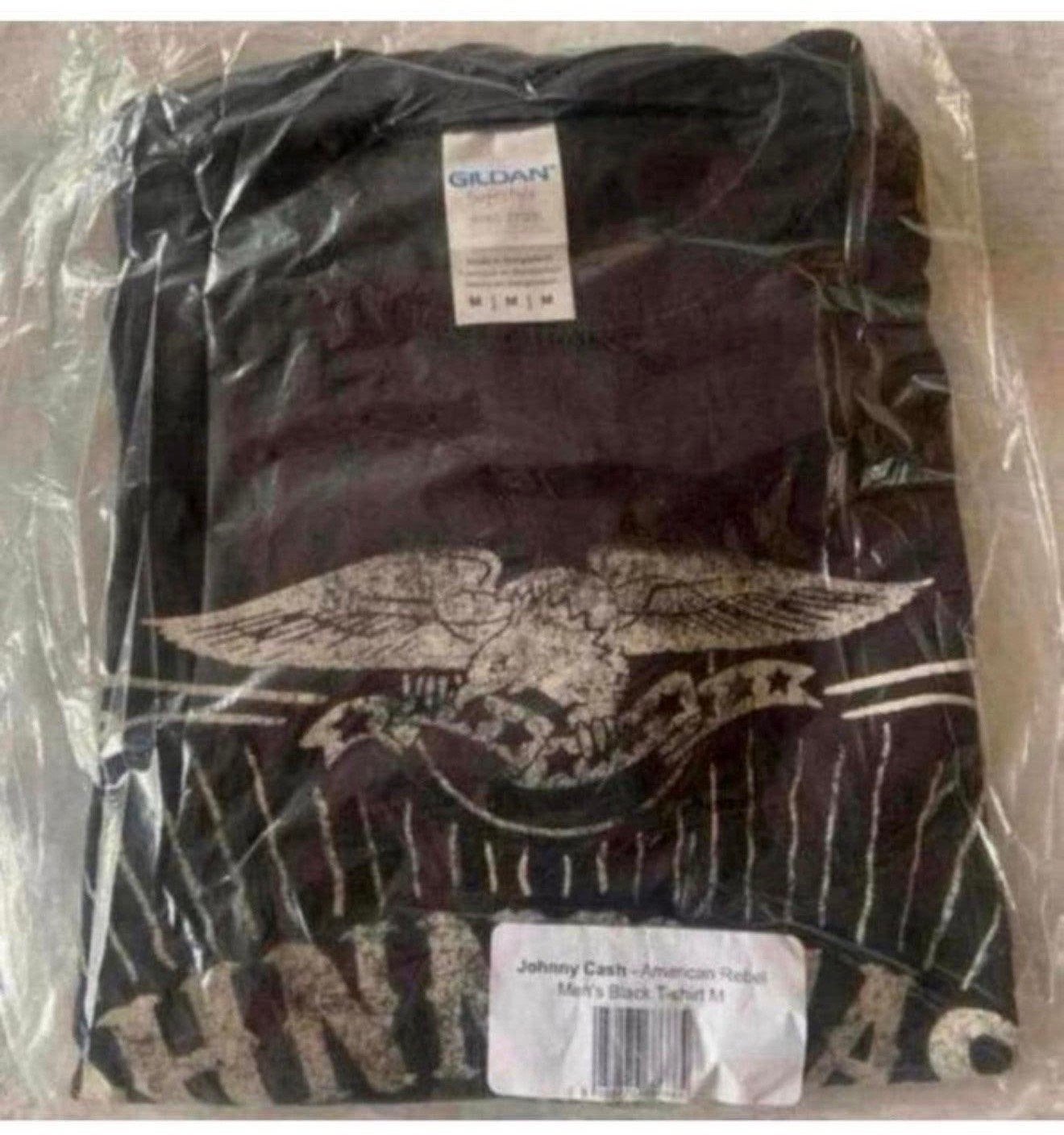 Johnny Cash Heren American Rebel Zwart M t-shirt NIEUW, P, Maat 48/50 (M), Zwart, P