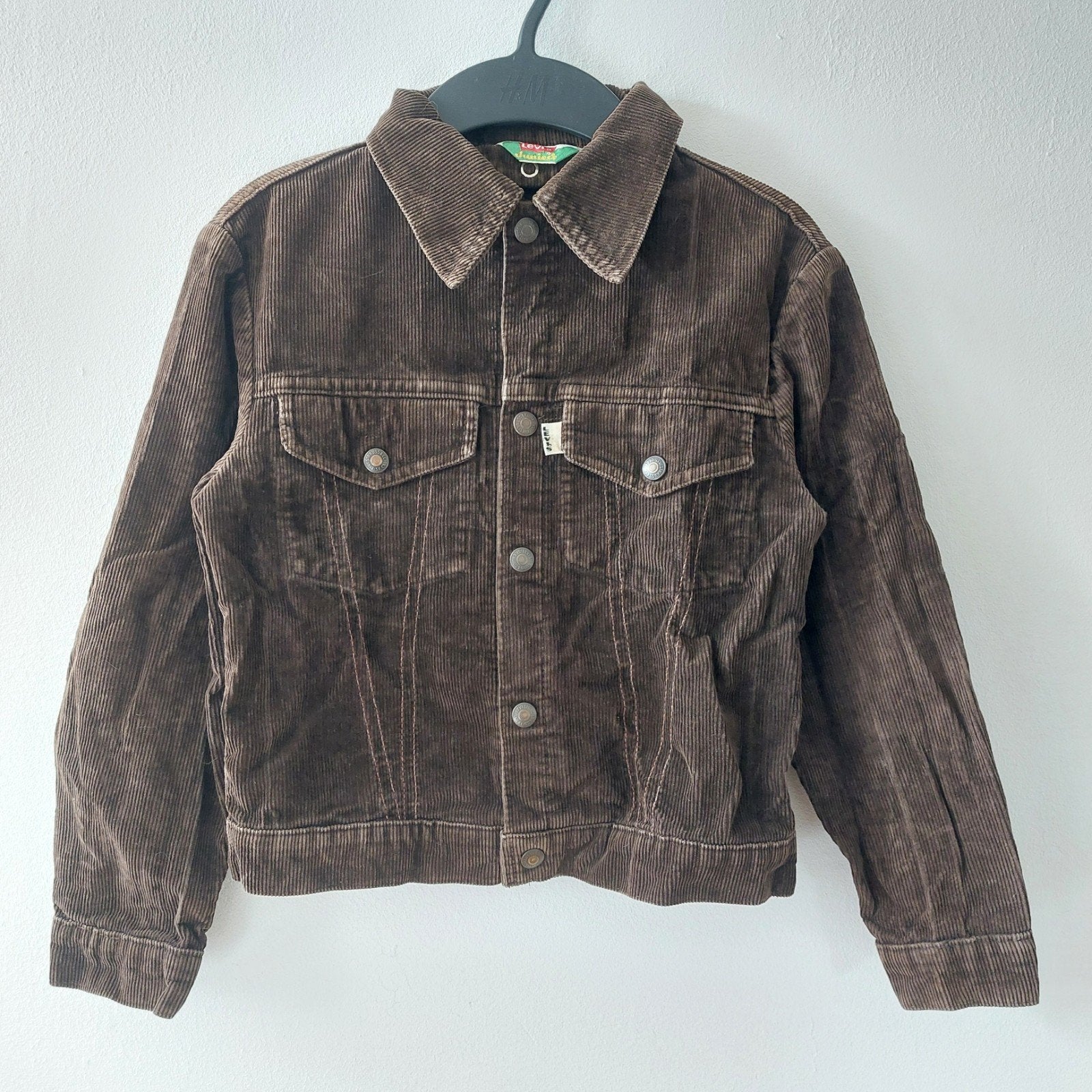 Vintage 70s Levis Juniors big E corduroy jacket, Gebruikt, Jongen of Meisje, Ophalen of Verzenden, Levis