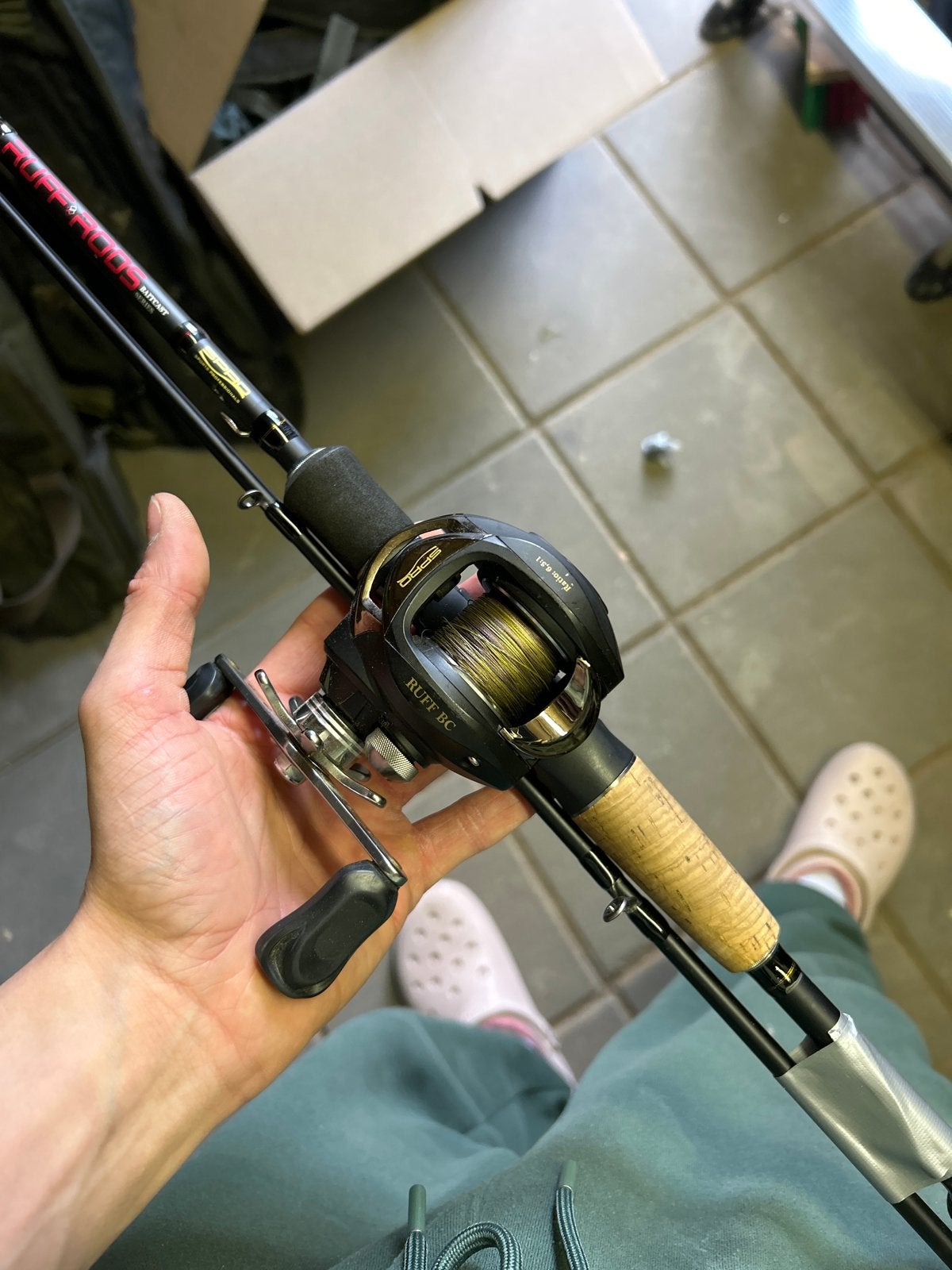 Spro Ruff BC Baitcaster Hengel en Molen Set, Ophalen, Zo goed als nieuw, Werphengel