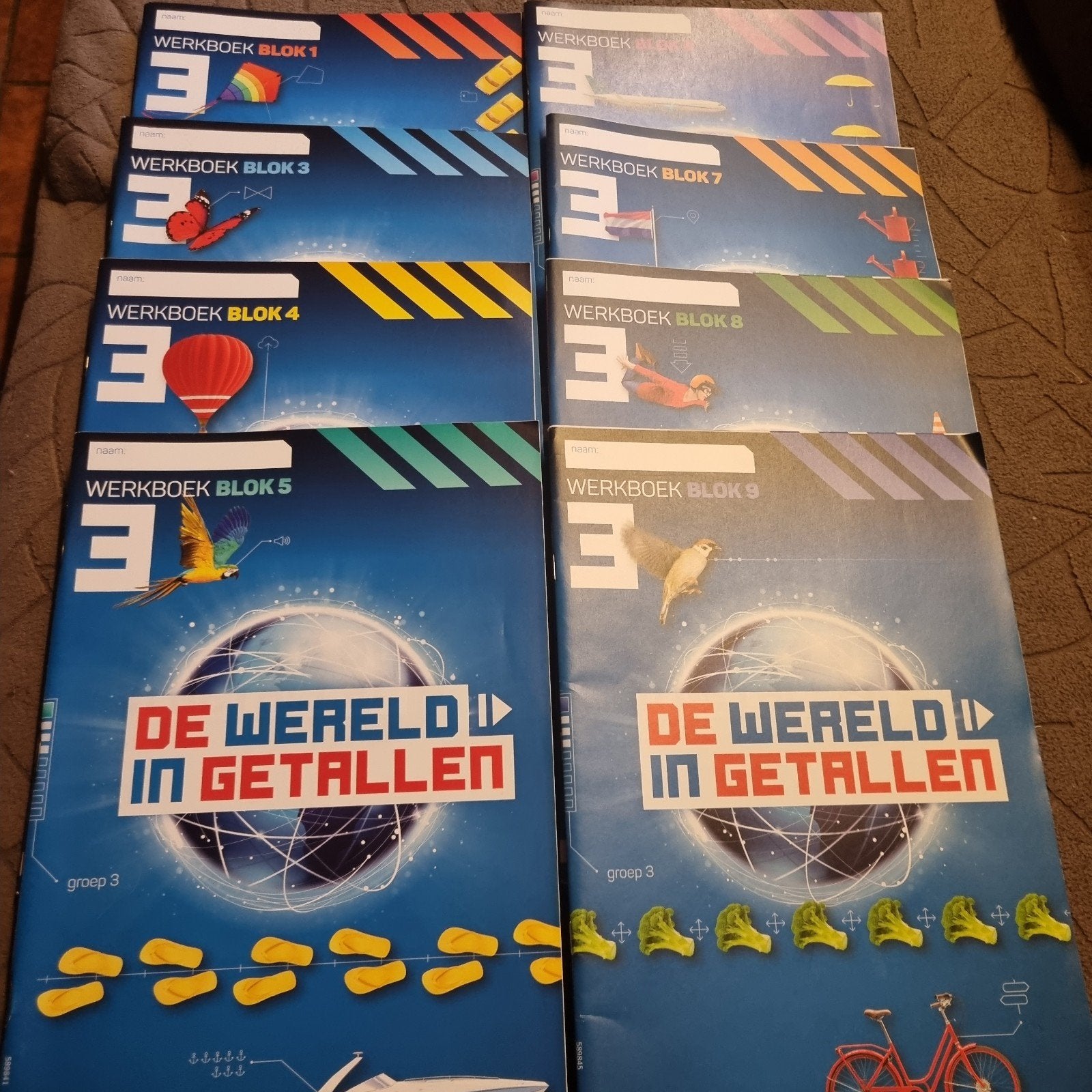 De Wereld in Getallen Werkboeken Groep 3 (Blok 1-9), Ophalen of Verzenden, Nieuw