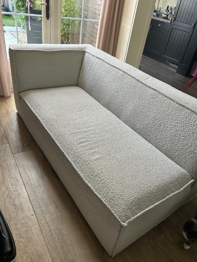 Loungebank 180 cm breed met kleine gebruikerssporen, Ophalen, Gebruikt, Stof