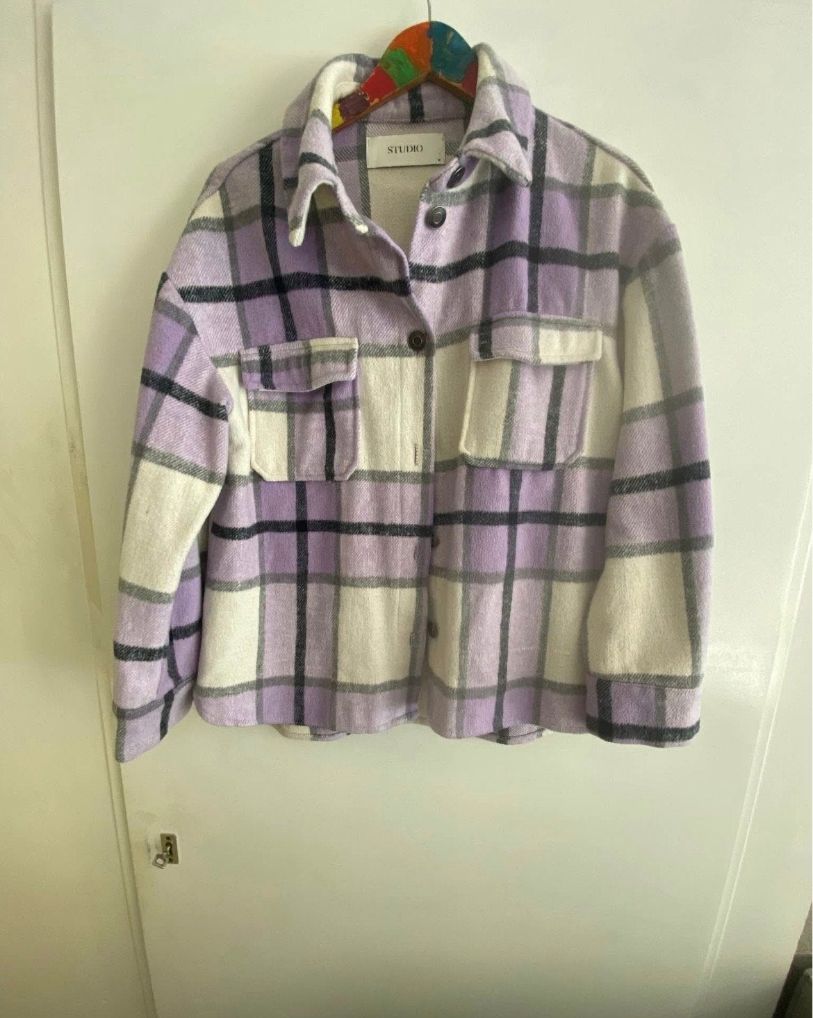 Jasje van studio, Kleding | Dames, Ophalen of Verzenden, Zo goed als nieuw, Maat 38/40 (M), Paars