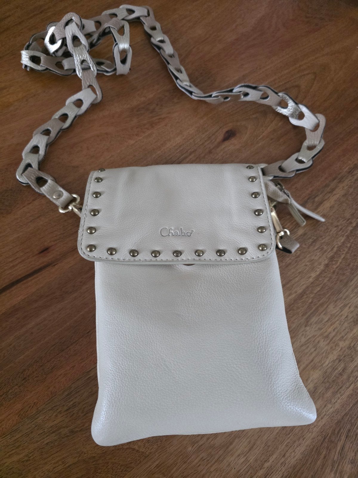 Chabo leren tas, Sieraden, Tassen en Uiterlijk, Kettingen, Ophalen of Verzenden, Nieuw, Beige, Overige materialen