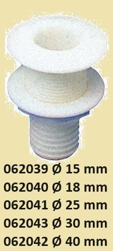 Kunststof huiddoorvoeren Ø: 15mm, 18mm, 25mm, 30mm, 40mm., Watersport en Boten, Ophalen of Verzenden, Nieuw, Motor en Techniek