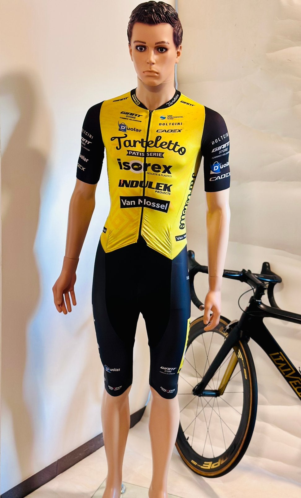Wielrenkleding wielrenpak snelpak speedsuit maat M Doltcini, Fietsen en Brommers, Gebruikt, Ophalen of Verzenden, Bovenkleding