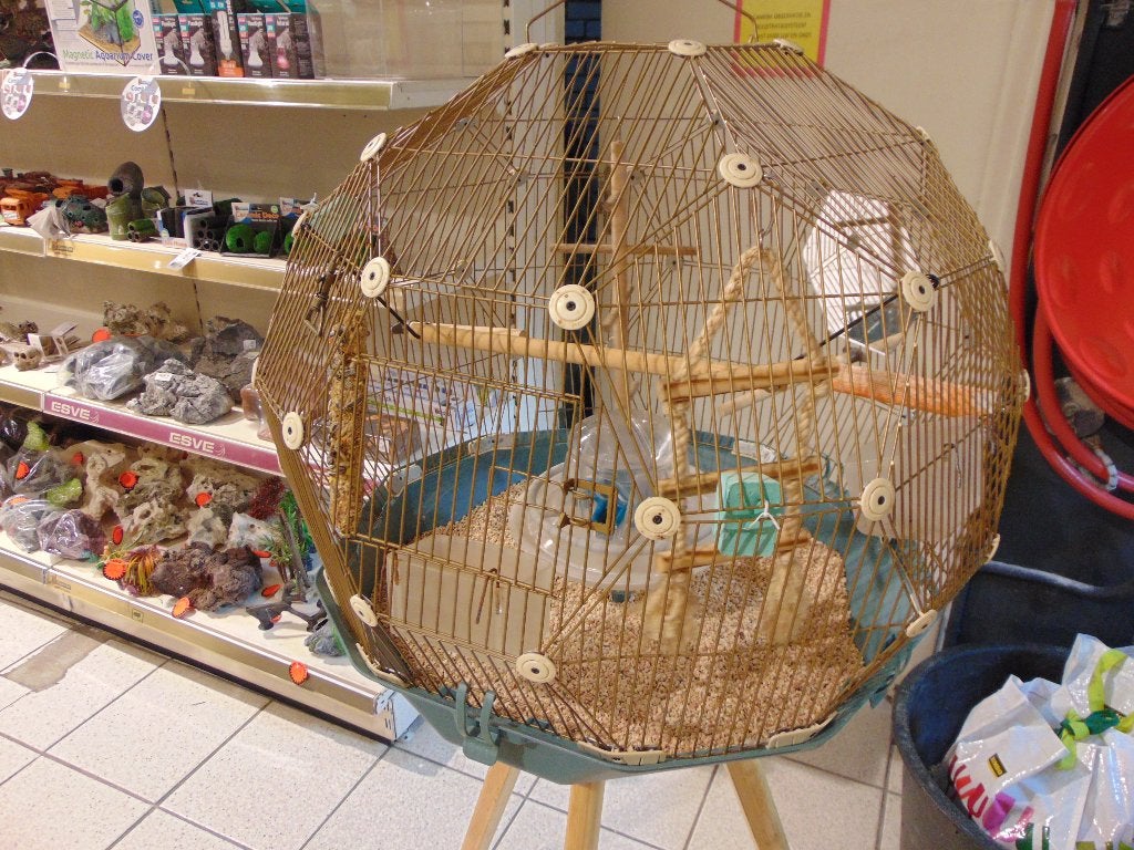 Omlet vogelkooi gebruikt, Ophalen, Zo goed als nieuw, Metaal, Vogelkooi