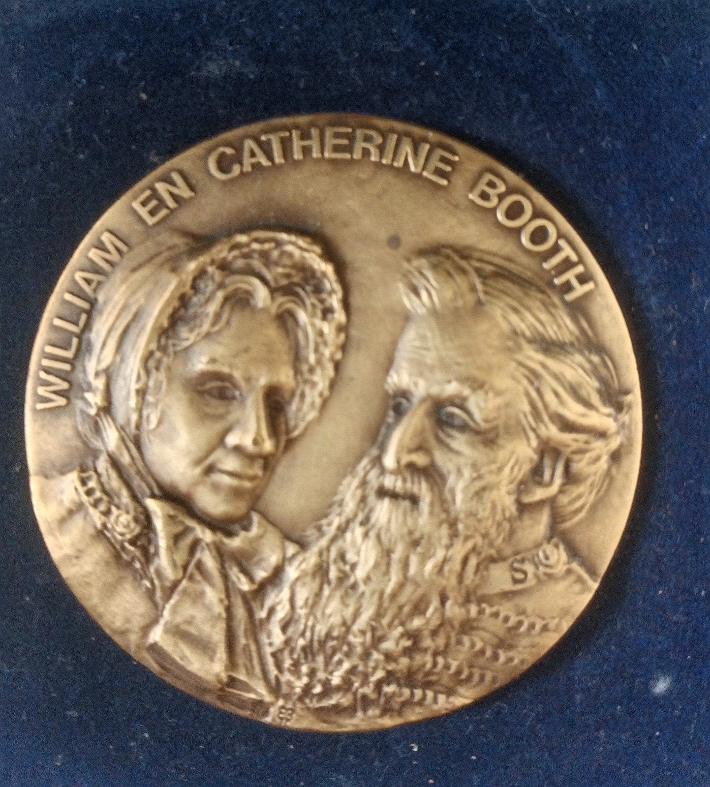 Bronzen Herdenkingsmunt William en Catherine Booth, Ophalen of Verzenden, Brons, Nederland
